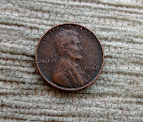 Werty71 США 1 цент 1940 пшеничный