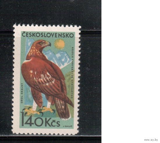 Чехословакия-1965,(Мих.1571)  **  ,Фауна, Птицы, Орел