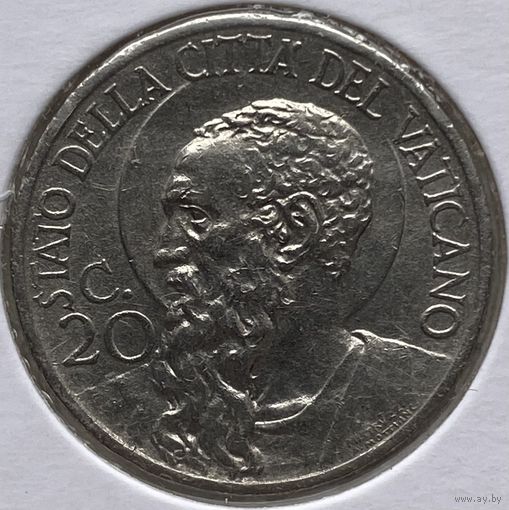 Ватикан 20 чентезимо 1937 г. В холдере