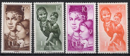 Испанская Ифни 1954. Женщина с ребёнком. 4 марки 143-46