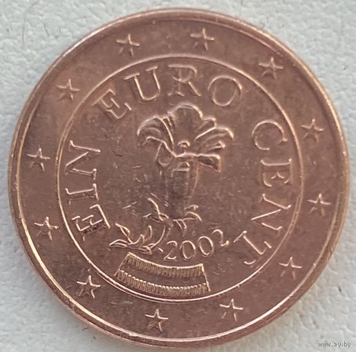 Австрия 1 евроцент 2002 г.