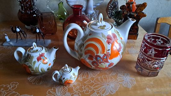 Чайники набор купеческий Петухи Городница