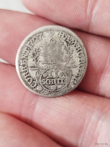 2 шиллинга 1727 Гамбург