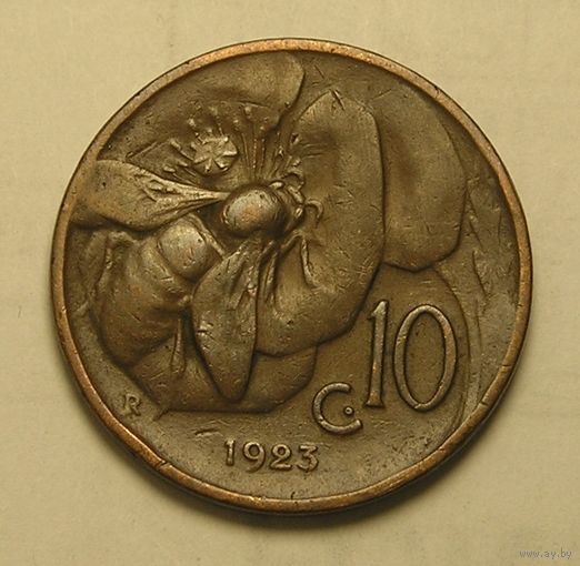 Италия, 10 Чент. 1923