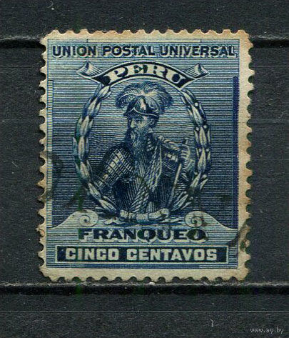 Перу - 1896/1900 - Франсиско Писарро 5С - [Mi.102] - 1 марка. Гашеная.  (LOT Gs6)-T3P48