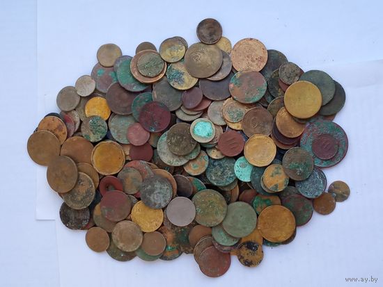 Лот "убитых" монет СССР до реформы , 700 г , с 1 рубля .