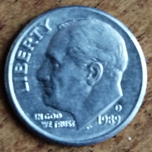 США 10 центов 1989 D