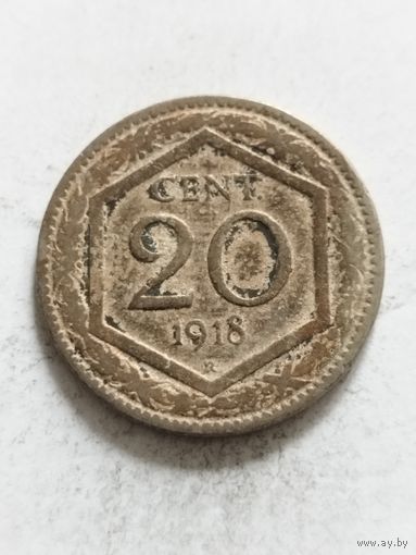 Италия 20 сентизим 1918