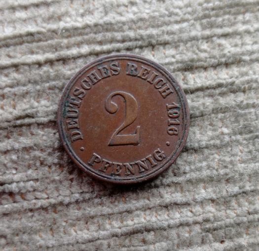 Werty71 Германия 2 пфеннига 1916 A