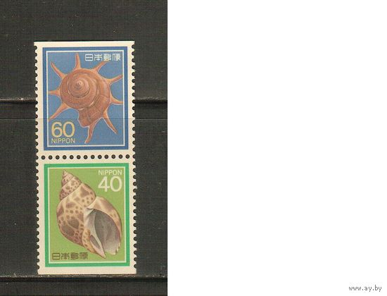 Япония-1988(Мих.1776-1777) , **   , Морская  Фауна , Раковины(полная серия)