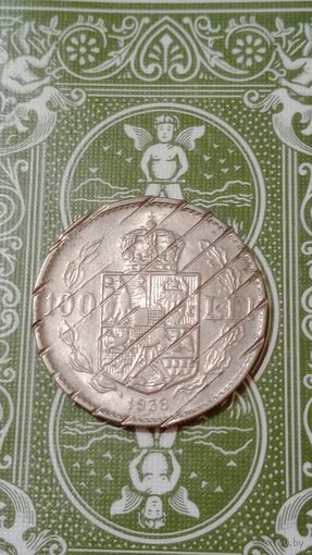 Румыния 100 леев 1938 гашение