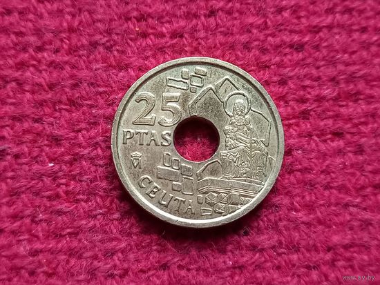 Испания 25 песет 1998 г. Город Суета.