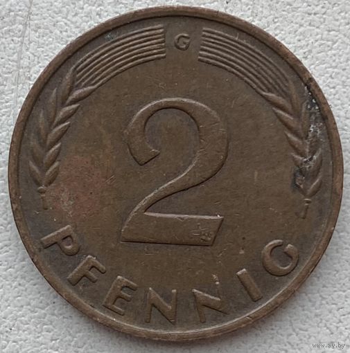 Германия 2 пфеннига 1959 г. G