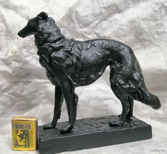 Большая гончая, борзая, охотничья собака. Касли, СССР, 1980 год. Чугунное литьё.