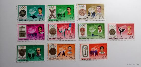 Корея 1978. История Олимпийских игр - плакаты и обладатели золотой медали
