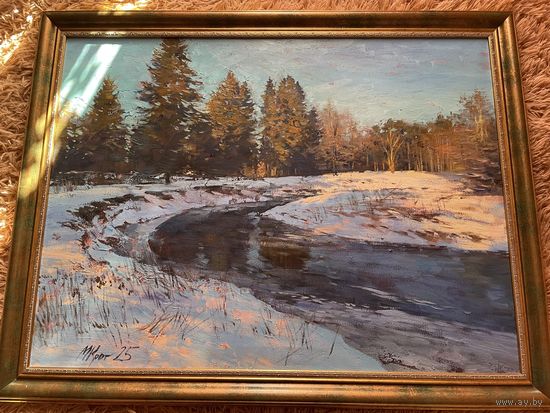 Крот М.Ф. Холодная река 2025 х/м