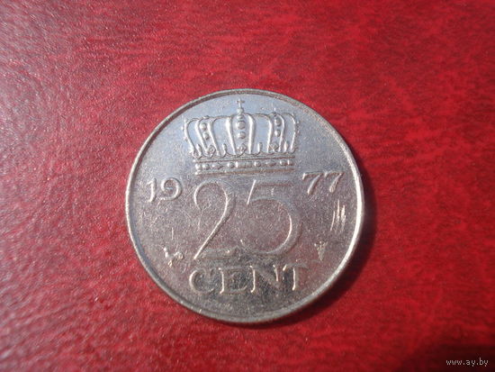 25 центов 1977 год Нидерланды
