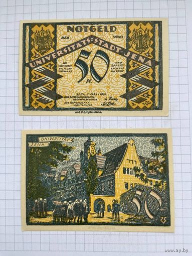 Нотгельд 50 пфеннигов Германия Йена-0501-2