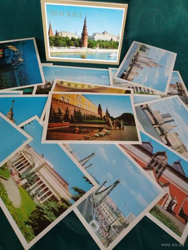 Набор открыток "МОСКВА", фото Б.Логинова и А.Маркелова, 1975г., некомплект (16 из 18)