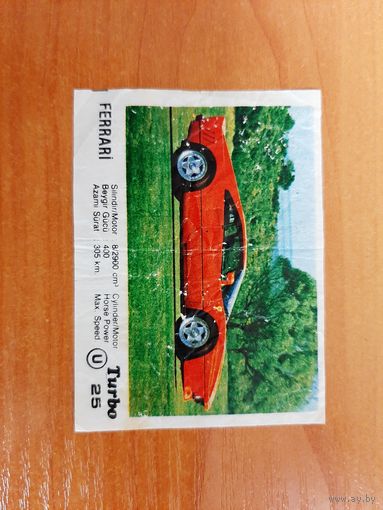 Турбо black #1-50.Turbo black #1 series, #25. Оригинал. Редкость. Доставка бесплатно!