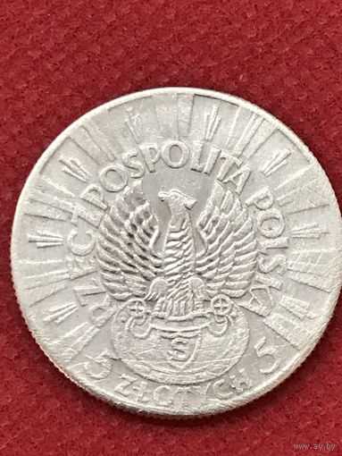 5 злотых.1934г.