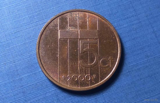 5 центов 2000. Нидерланды. XF!