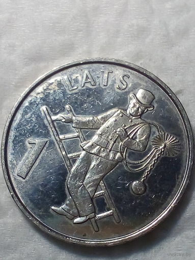 1 лат   Латвия 2008 год трубочист
