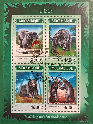 Мозамбик 2014. Медведи. Малый лист