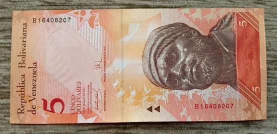Werty71 Венесуэла 5 боливаров 2007 UNC банкнота