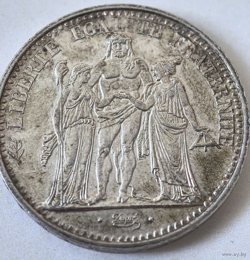 10 франков 1965 год.  Франция. серебро. большая. 25 грамм.