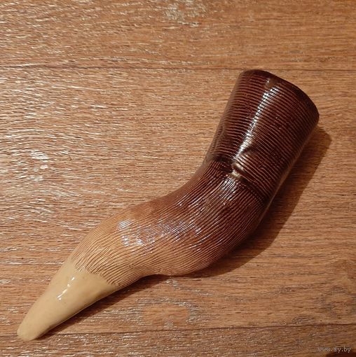 Рог для питья сувенир,  керамика.