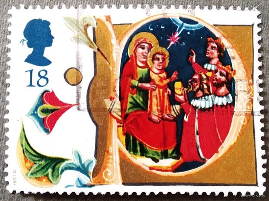 Марка Великобритания 1991 год Рождество
