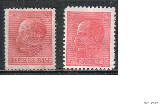 Болгария-1940, (Мих.396 А+G),   * , Стандарт, Царь Борис III, 2 типа перф.