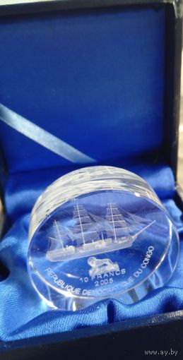 Конго 10 франков 2005г. Америго Веспуччи. Акрил. Редкость. Только 10 дней в этом году!