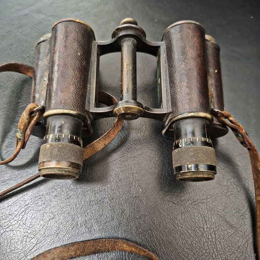 Антикварный, немецкий бинокль Carl Zeiss Jena Feldstecher 8 Fach. 1905г. Номерной 35503