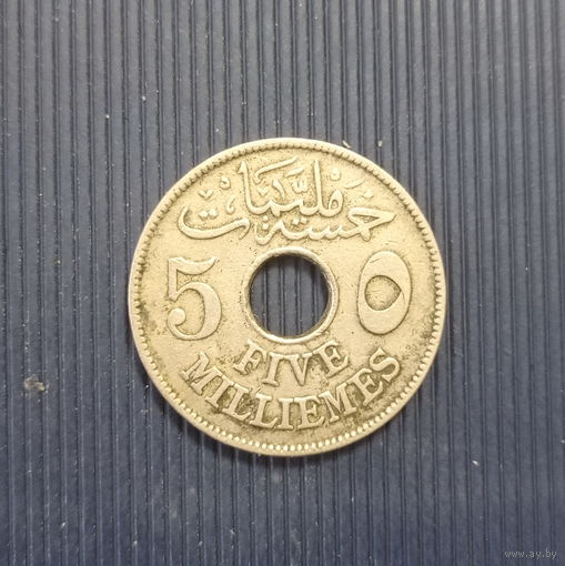 Египет 5 милльемов 1917 год протекторат Британии