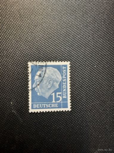 ФРГ. Т.Хойс. 1954г. гашеная