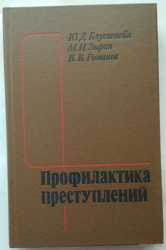 Книга Блувштейн Ю.Д., Зырин М.И., Романов В.В. - Профилактика преступлений 287с.