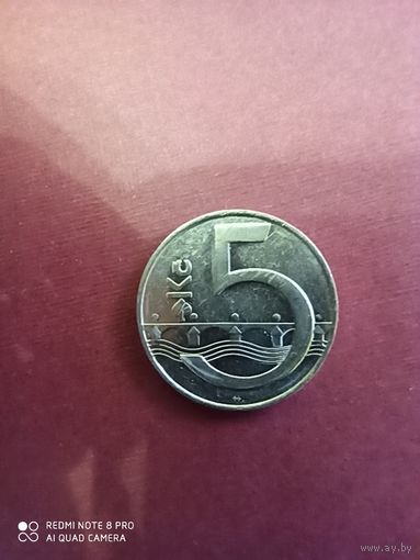 5 крон 1995, Чехия