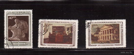 СССР-1950, (Заг.1403-1405)  гаш., 26-год. смерти Ленина
