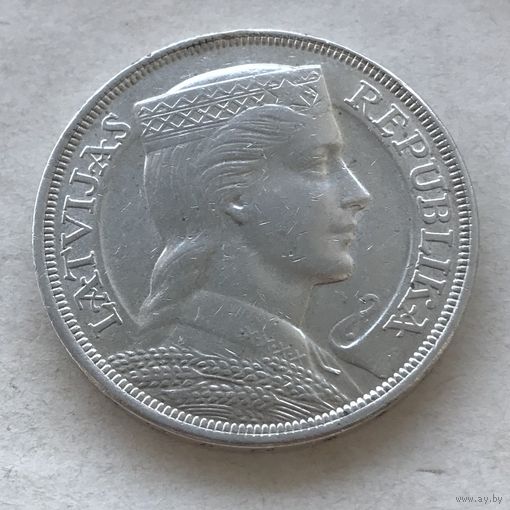 Латвия Первая республика 5 лат 1929 - серебро 25 гр. 0,835 - первый год чекана