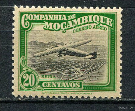 Португальские колонии - Мозамбик (Comp de Mocambique) - 1935 - Авиация 20С - [Mi.189] - 1 марка. MNH.  (Лот 40HQ)-TG3P1