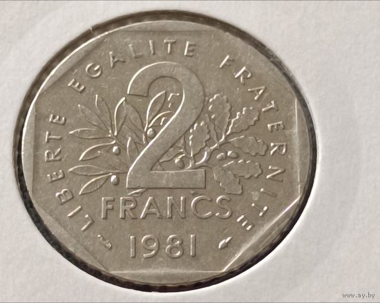 Франция. 2 франка 1981 года. (*).