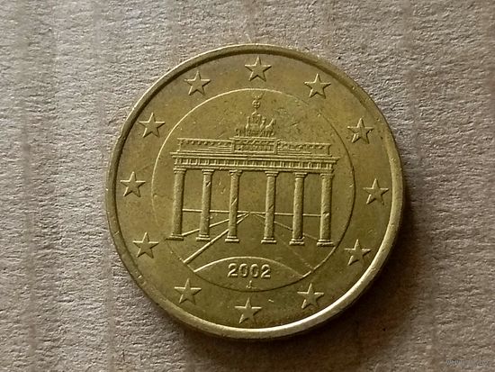 Германия 50 евроцентов, 2002"J". (Н.Я)