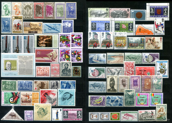 Марки разных стран 2 - 75+ марок - MNH, MLH, MH. #O-W-135-D-1