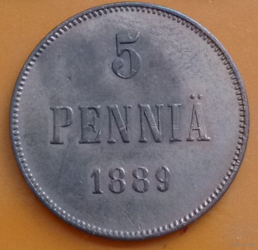 Финляндия 5 пенни 1889. Александр III