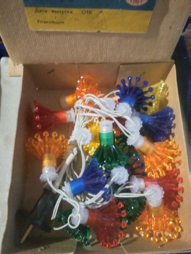 ЭлектроогирляндаСССР на ёлку Снежинка.Рабочая