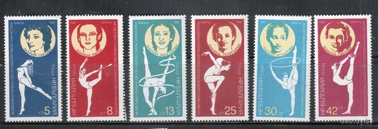 Болгария-1987, (Мих.3588-3593) , **   , Спорт, Художественная гимнастика (полная серия)