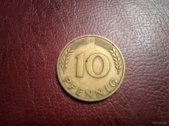 Германия 10 пфеннигов 1949 "F" - Штутгарт