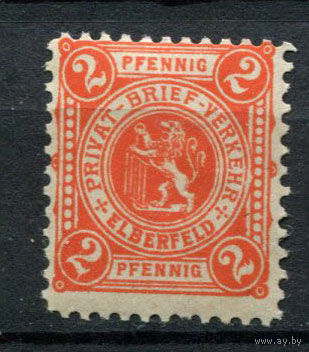 Германия - Вупперталь (B) - Местные марки - 1887 - Герб Эльберфельда 2Pf - [Mi.3] - 1 марка. MNH.  (Лот 140AR)